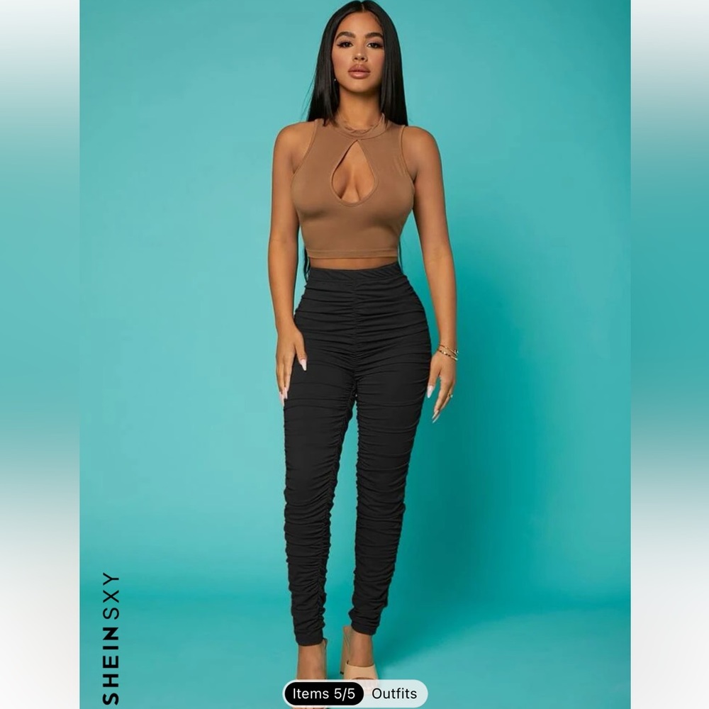 SHEIN ruched pants